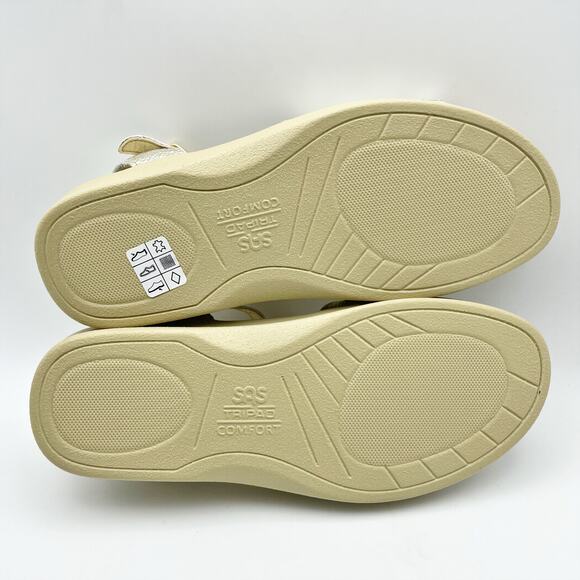 SAS Womens Duo Adjustable Comfort Sandal US 8.5 M EU 39 Gold Leather NWOB - Picture 11 of 12